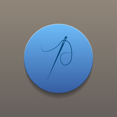 İğne simgesi. Düz tasarım stili.