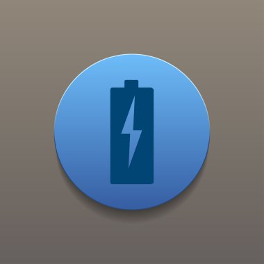 Düz pil işareti vektör enerji şarj gösterimi 