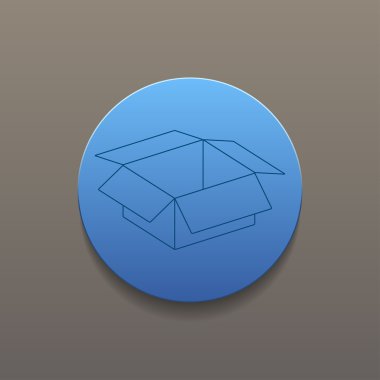 kutusu vektör çizim. düz tasarım stili