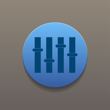 Equalizer'ı simgesi. düz 