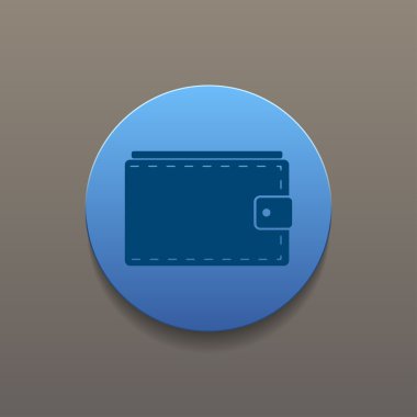 m-cüzdan para basit kutsal kişilerin resmi üstünde beyaz arka plan ile. vektör çizim.