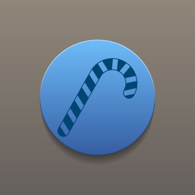 Noel nane şekeri çizgili düz uygulamalar ve Web siteleri için simge.