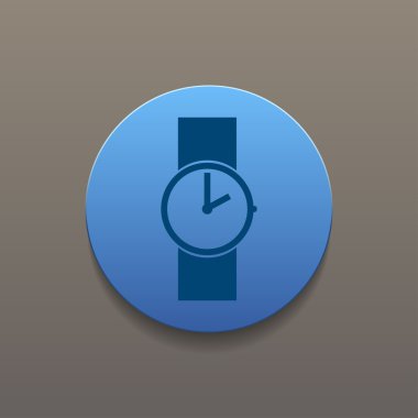 Kol saati simgesi. Düz tasarım stili.