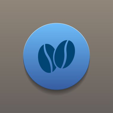 Kahve çekirdeği. Düz tasarım stili.