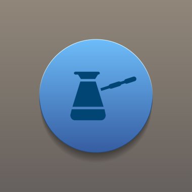 Turk simgesi. Kahve sembolü. Düz vektör çizim