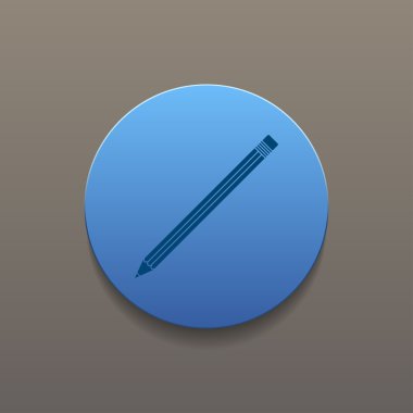 kurşun kalem simgesini. Düz tasarım stili.