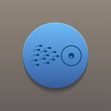 Sperm ve yumurta hücreleri ince çizgi simgesi