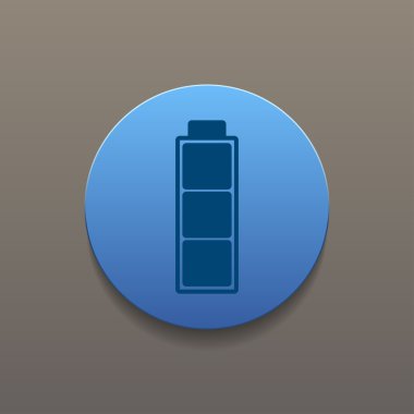 Pil simgesi. Düz tasarım stili.