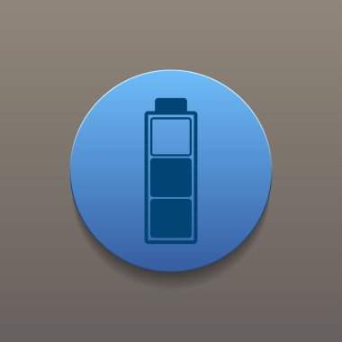 Pil simgesi. Düz tasarım stili.