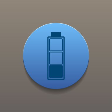 Pil simgesi. Düz tasarım stili.