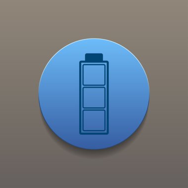 Pil simgesi. Düz tasarım stili.