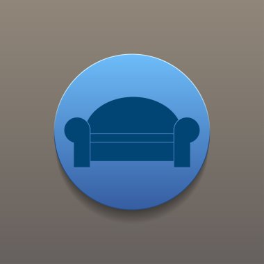 Kanepe simgeler. Modern tasarım düz stil ikonu.