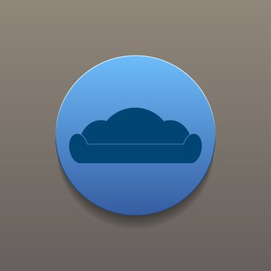 Kanepe simgeler. Modern tasarım düz stil ikonu.