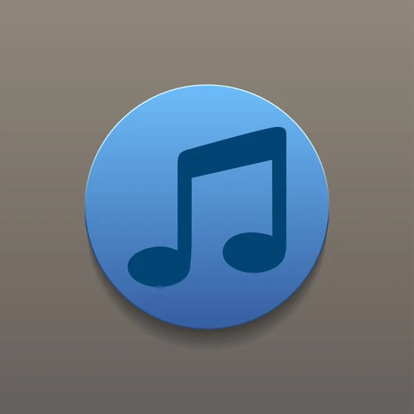 Musica Flat Simple Icon, isolato . — Vettoriale Stock