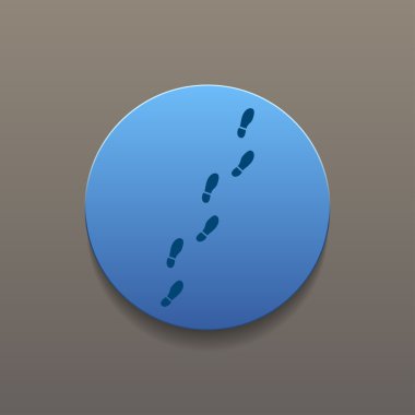 baskı ayak ayakkabı işareti simgesi. Ayakkabı yazdırma simgesi