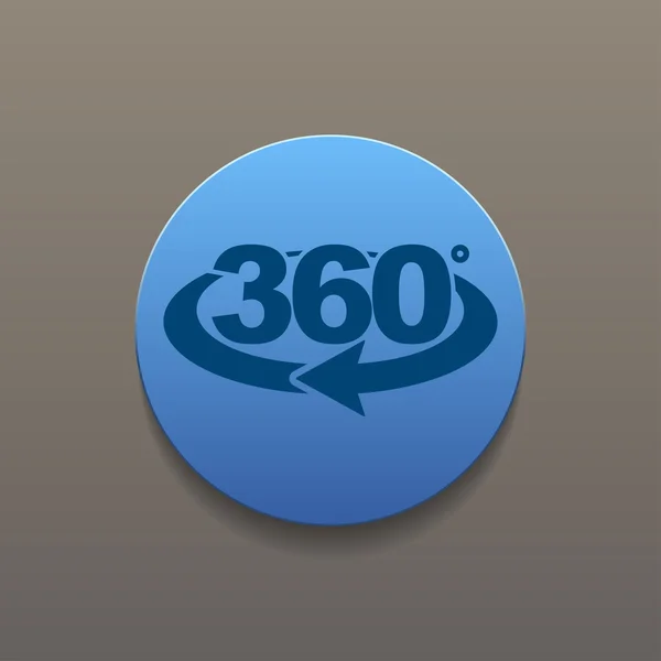 Rotazione di 360 gradusav, icona web . — Vettoriale Stock