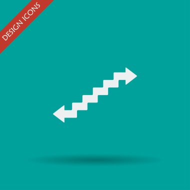 merdiven sembolü. düz tasarım stili.