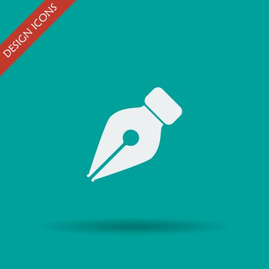 izole mürekkep kalem simgesi