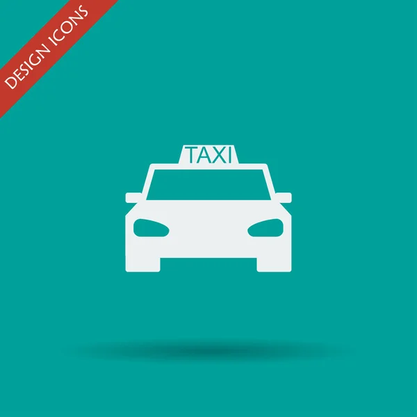 Taxi icon. Flat design style. — Stock Vector