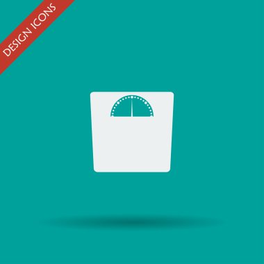 ağırlık simgesi. Düz tasarım stili.