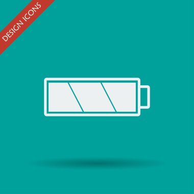 Pil simgesi. Düz tasarım stili.