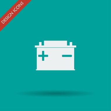 Araba akü vektör simgesi