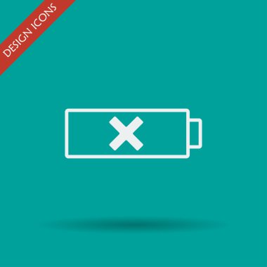 Pil simgesi. Düz tasarım stili.