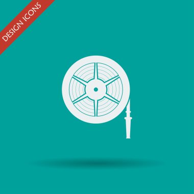 Yangın hortum reel vektör çizim  