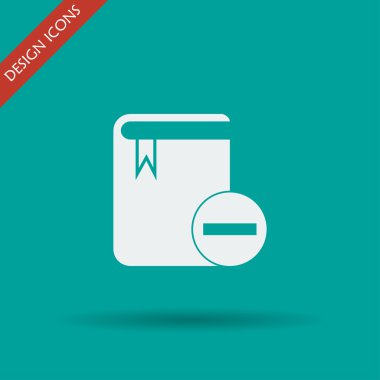 Kitap ikonu. düz tasarım biçimi 