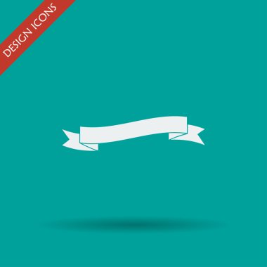 Düz kurdele simgesi.