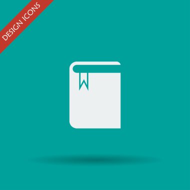 Kitap ikonu. düz tasarım biçimi 