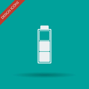 Pil simgesi. Düz tasarım stili.