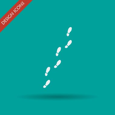 baskı ayak ayakkabı işareti simgesi. Ayakkabı yazdırma simgesi