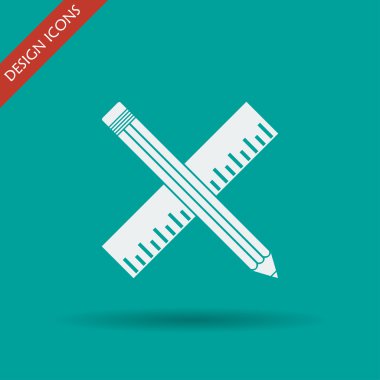 Cetvel simgesi olan kalem