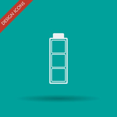 Pil simgesi. Düz tasarım stili.