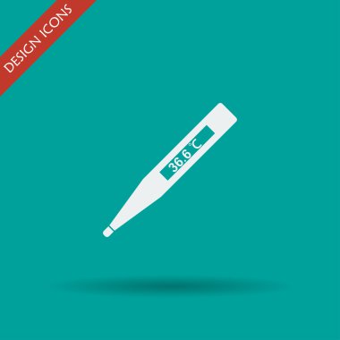 Elektronik Termometre göstergesi ile vektör simgesi