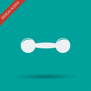 Dumbbell simgesi. Düz 