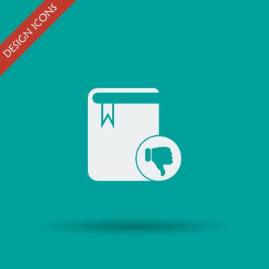 Kitap ikonu. düz tasarım biçimi 