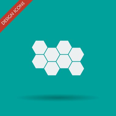 Petek işareti simgesi. Tatlım hücre simgesi.