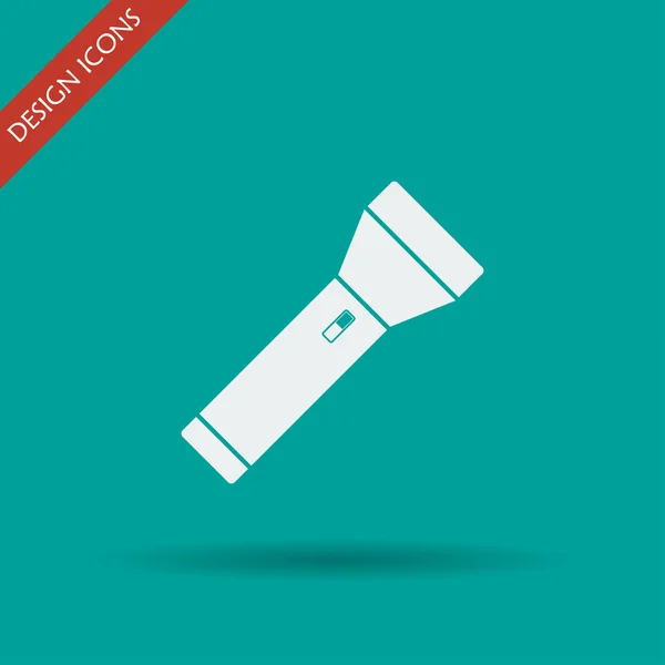 Flashlight icon. Flat — Stock Vector