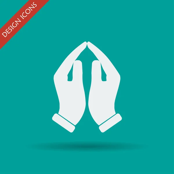 Praying hands icon, vector illustration. — Stock Vector