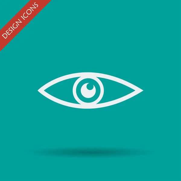 Eye icon. Flat design style. — Stock Vector