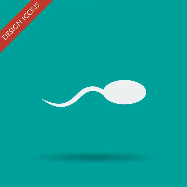 Icono de esperma. Estilo de diseño plano . — Archivo Imágenes Vectoriales