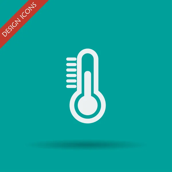 Icono del termómetro. Estilo de diseño plano . — Vector de stock