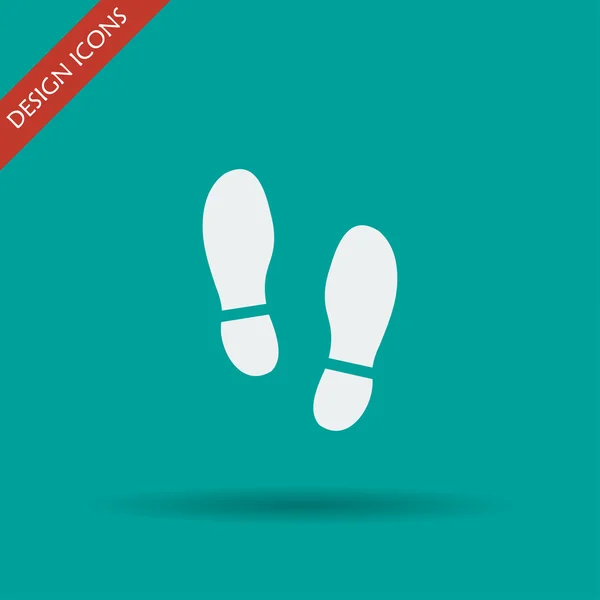 Ayak ayakkabı icon.shoes baskı icon.vector illüstrasyon Künye — Stok Vektör