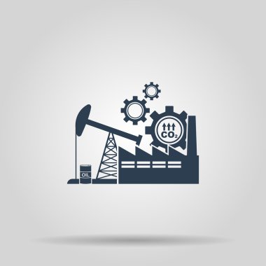 Sanayi simgesi. Modern tasarım düz stil 