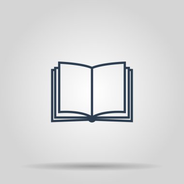 Kitap ikonu. düz tasarım biçimi