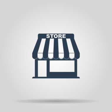 Mağaza simgesi. Vektör konsept illüstrasyon tasarımı için