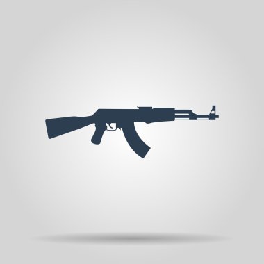 makineli tüfek simgesi. Vektör konsept illüstrasyon tasarımı için.