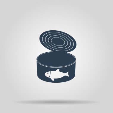 kutu - konserve yiyecek. Vektör konsept illüstrasyon tasarımı için